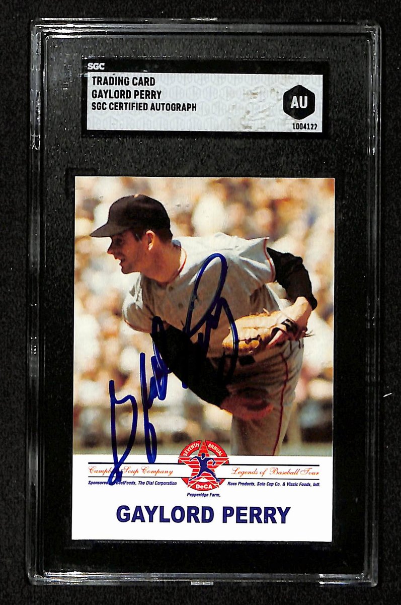 Gaylord Perry HOF Signed/Auto 1999 ISM Card #7 San Francisco Giants SGC 195964