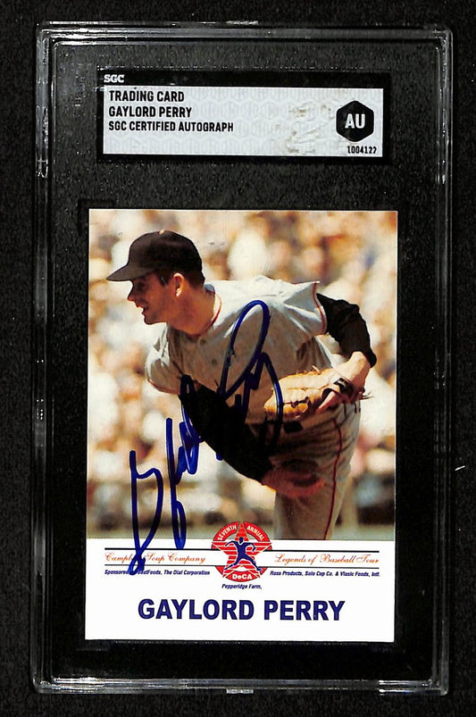 Gaylord Perry HOF Signed/Auto 1999 ISM Card #7 San Francisco Giants SGC 195964