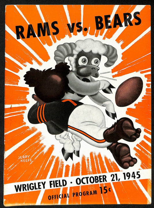 1945 Cleveland Rams vs. Chicago Bears NFL Football Game Program 192867