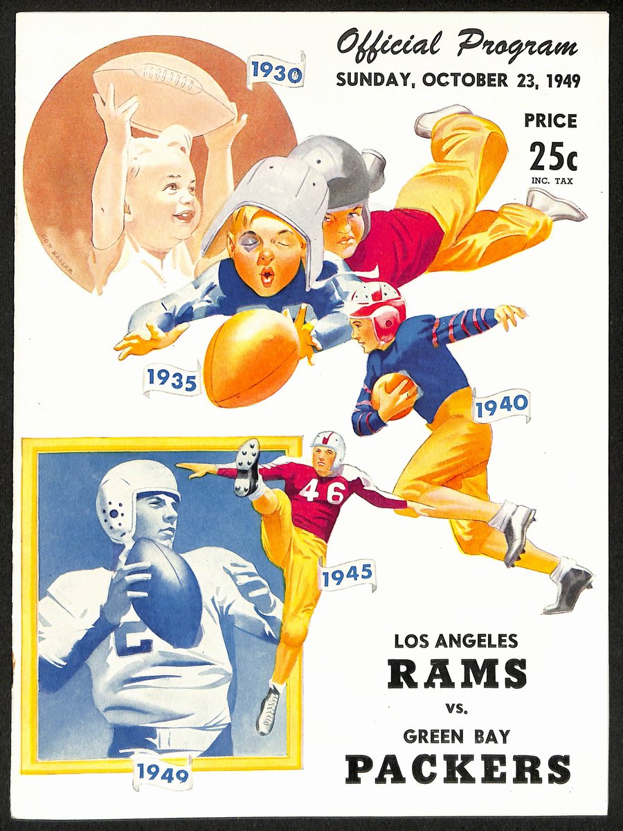 1949 Los Angeles Rams vs. Green Bay Packers NFL Football Game Program 192871
