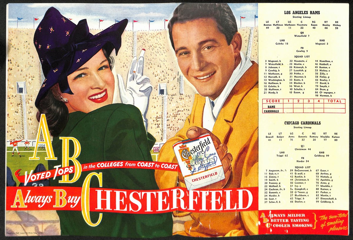 1947 Los Angeles Rams vs. Chicago Cardinals NFL Football Game Program 192872