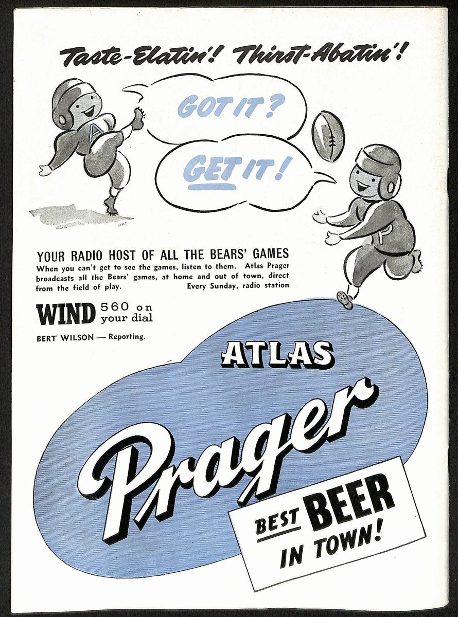 1946 Los Angeles Rams vs. Chicago Bears NFL Football Game Program 192875