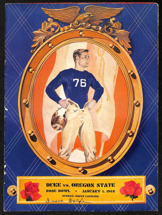 1942 Rose Bowl Duke vs. Oregon State NCAA Football Game Program 192877