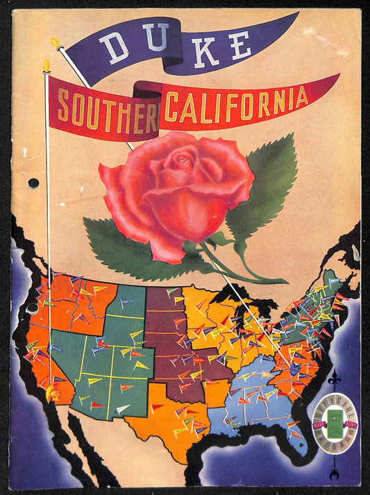 1939 Rose Bowl Duke vs. Southern California NCAA Football Game Program 192891