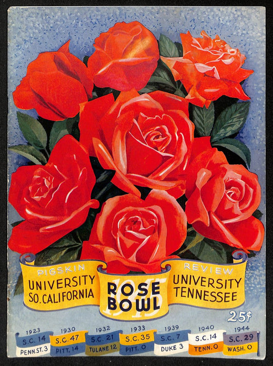 1945 Rose Bowl Southern Cal vs. Tennessee NCAA Football Game Program 192893