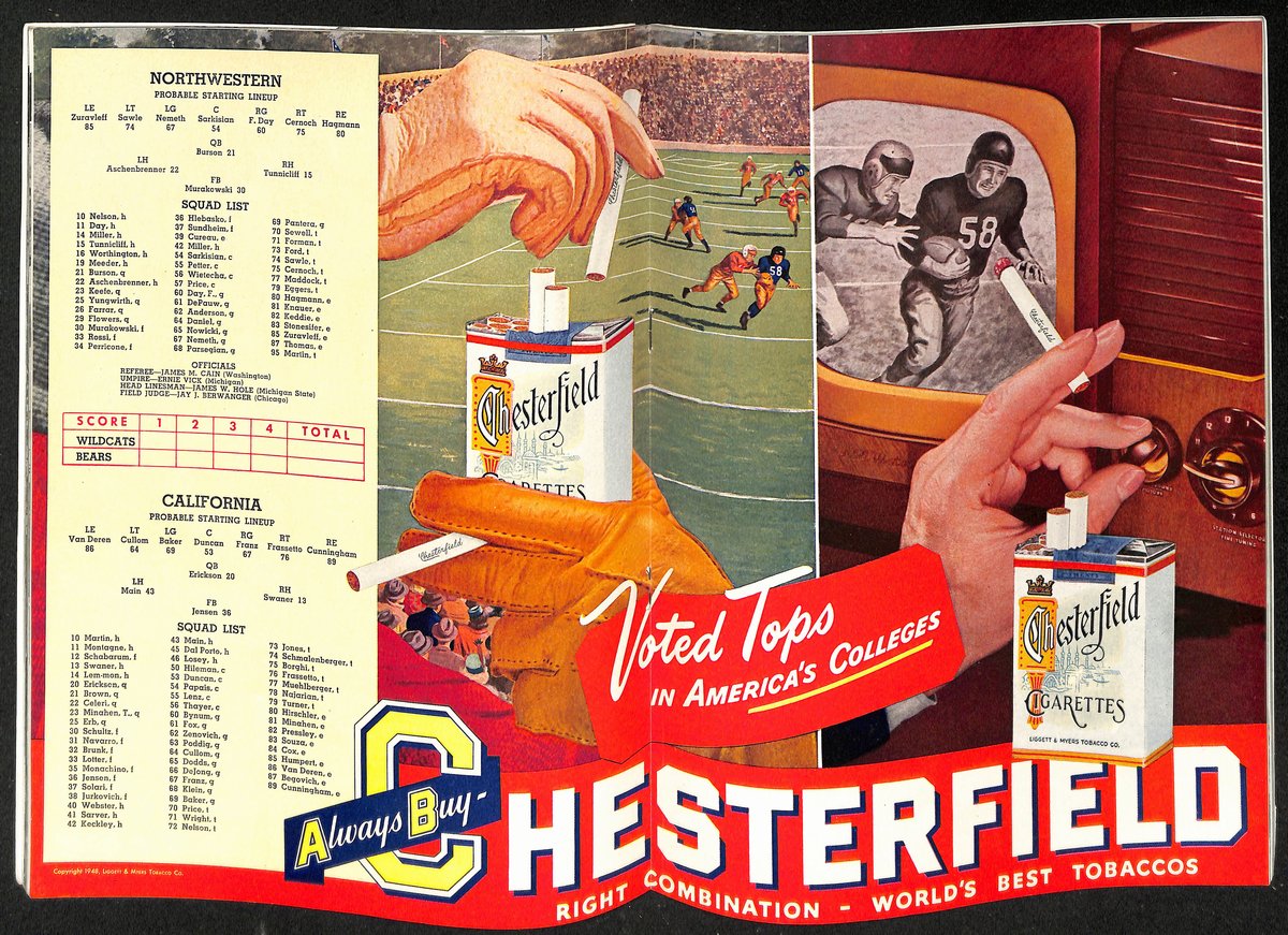 1949 Rose Bowl Northwestern vs. California NCAA Football Game Program 192897