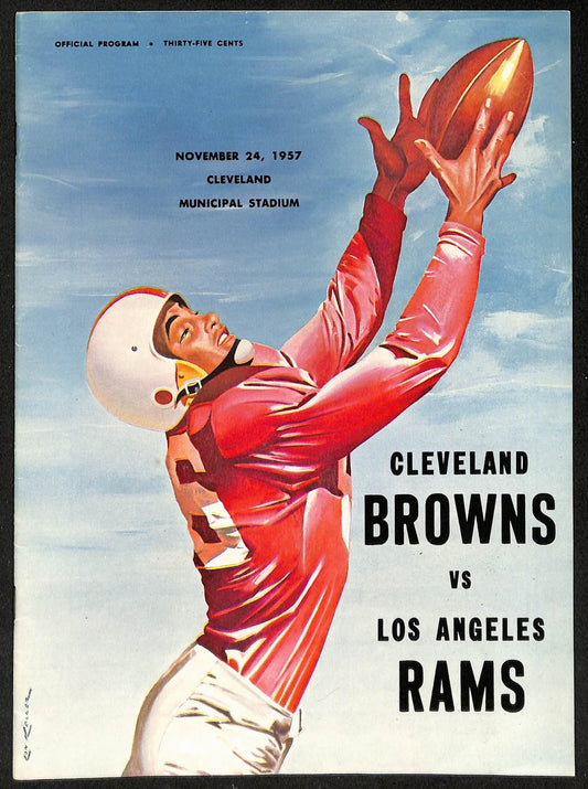 1957 Cleveland Browns vs. Los Angeles Rams NFL Football Game Program 196091