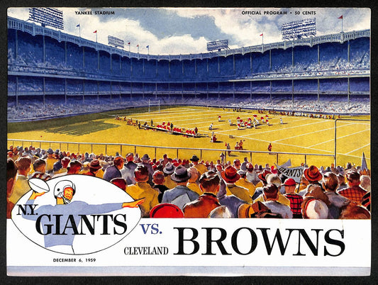 1959 New York Giants vs. Cleveland Browns NFL Football Game Program 196092
