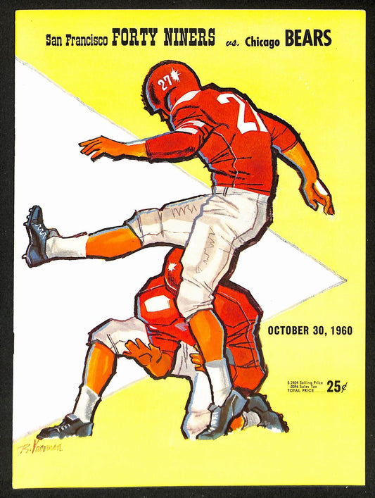 1960 San Francisco 49ers vs. Chicago Bears NFL Football Game Program 196099