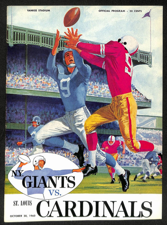 1960 New York Giants vs. St. Louis Cardinals NFL Football Game Program 196100