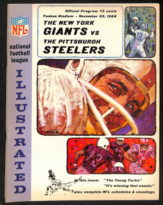 1964 New York Giants vs. Pittsburgh Steelers NFL Football Game Program 196108