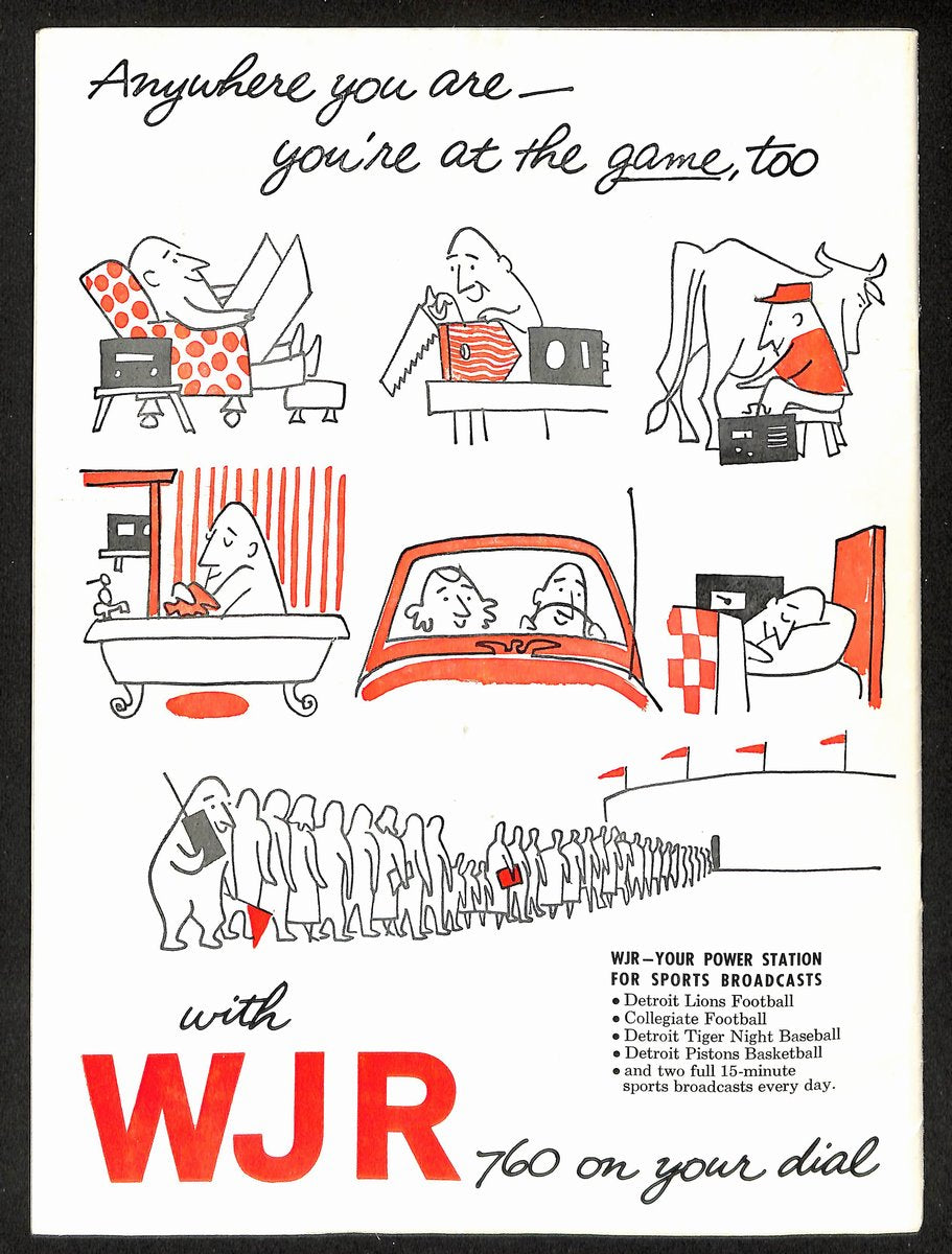 1957 Detroit Lions vs. San Francisco 49ers NFL Football Game Program 196113