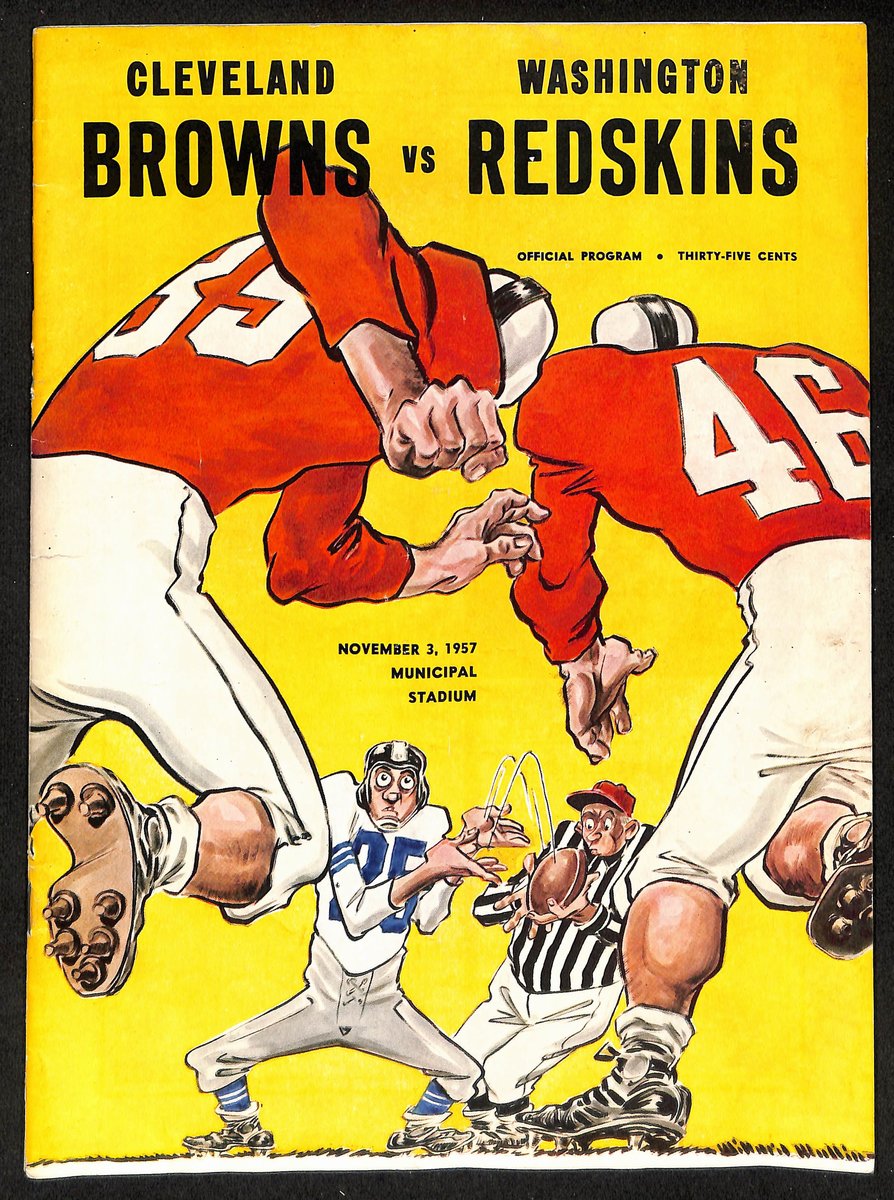 1957 Cleveland Browns vs. Washington Redskins NFL Football Game Program 196120