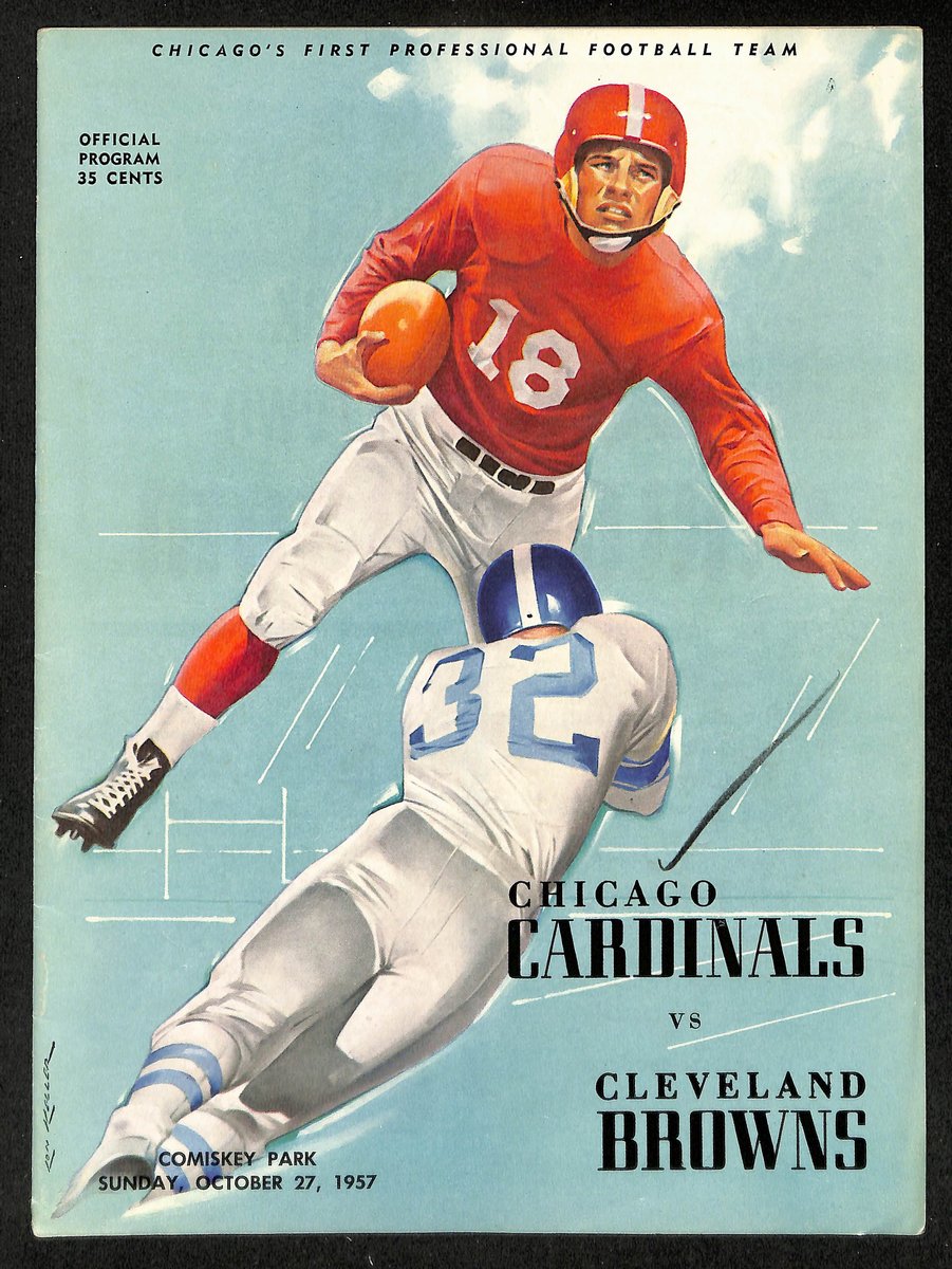 1957 Chicago Cardinals vs. Cleveland Browns NFL Football Game Program 196121