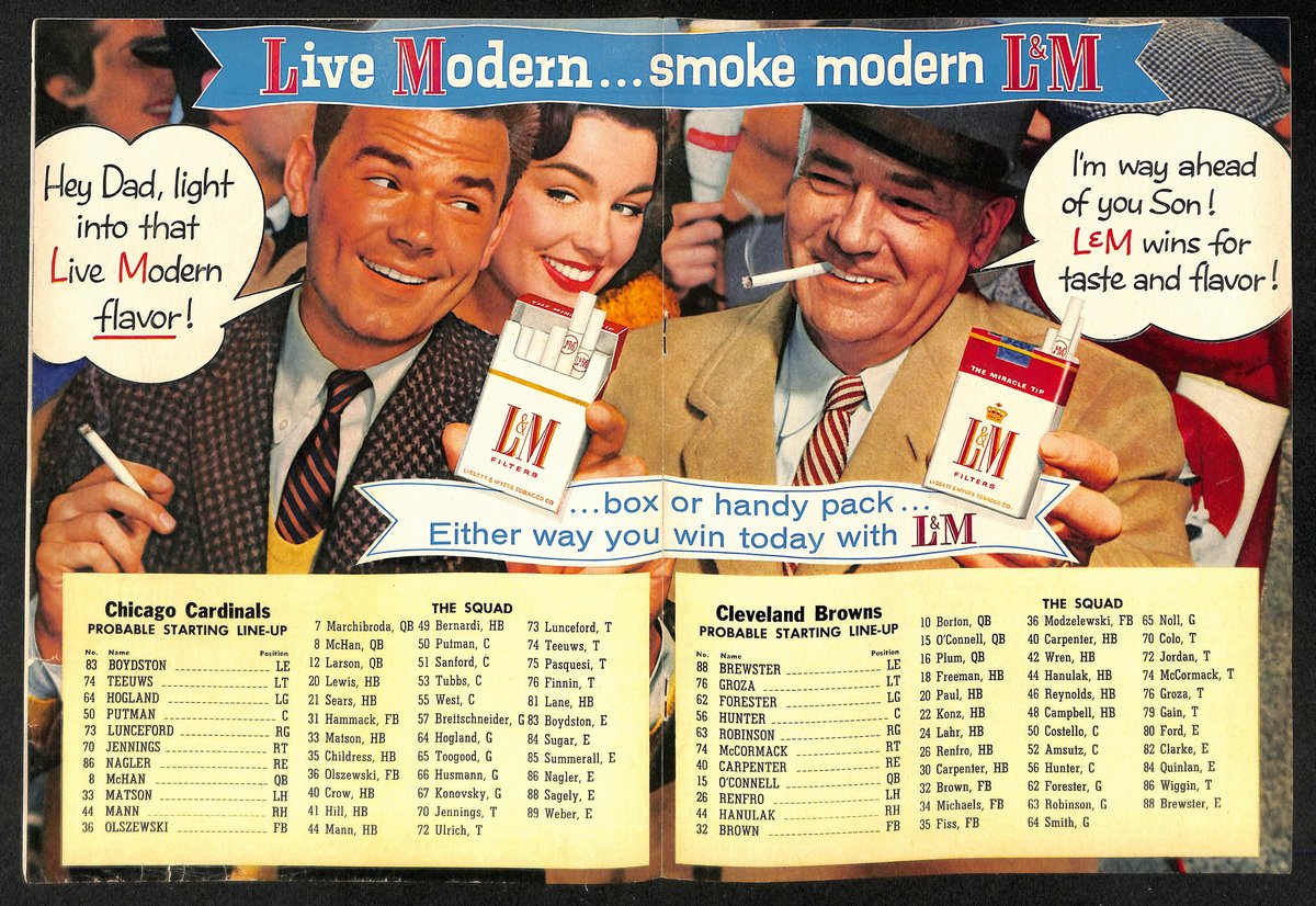 1957 Chicago Cardinals vs. Cleveland Browns NFL Football Game Program 196121