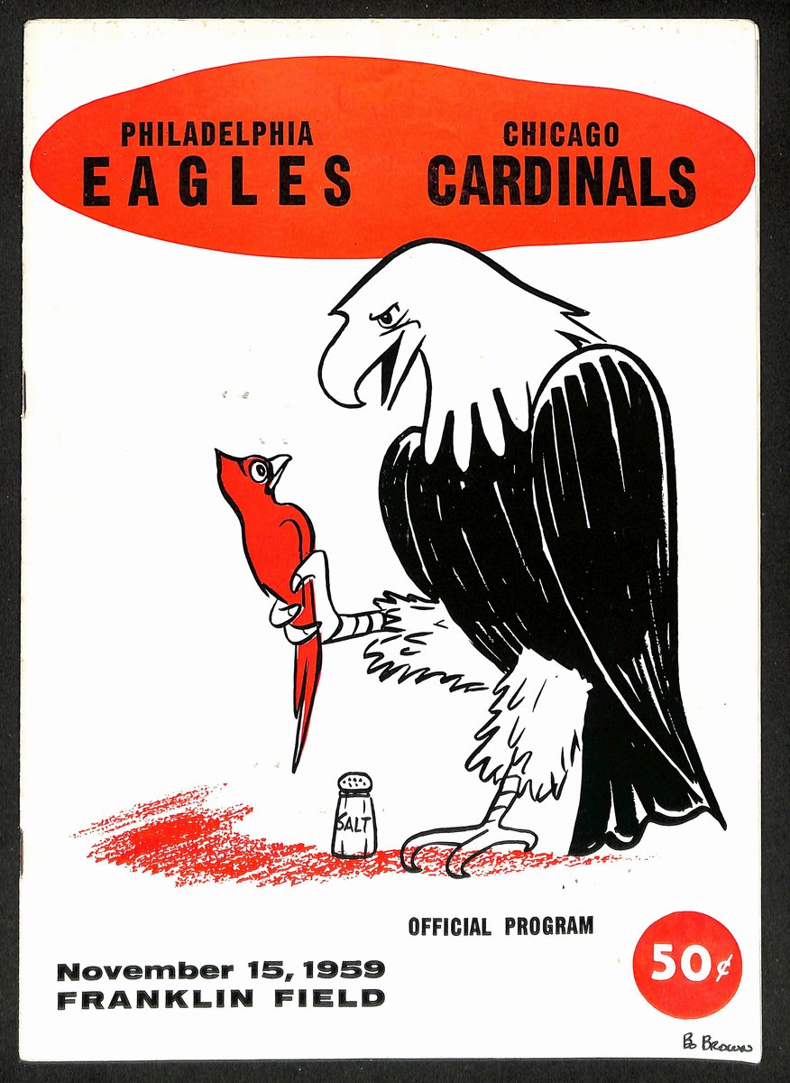 1959 Philadelphia Eagles vs. Chicago Cardinals NFL Football Game Program 196127