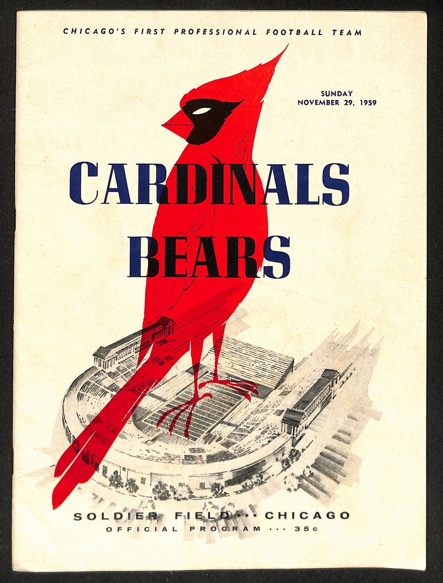 1959 Chicago Cardinals vs. Chicago Bears NFL Football Game Program 196128