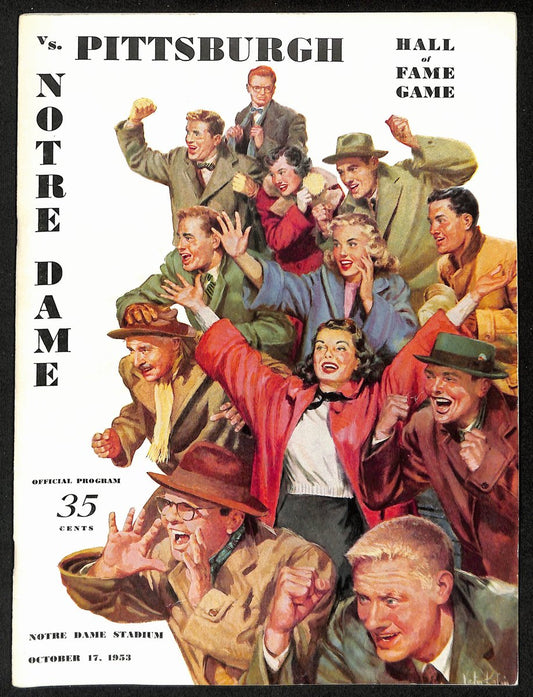 1953 Pittsburgh vs Notre Dame College Football Game Program 196145