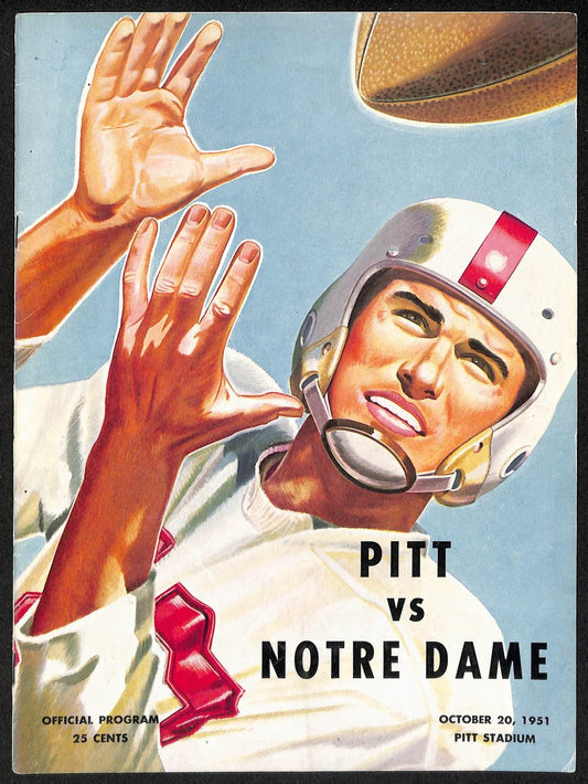 1951 Pittsburgh vs Notre Dame College Football Game Program 194553