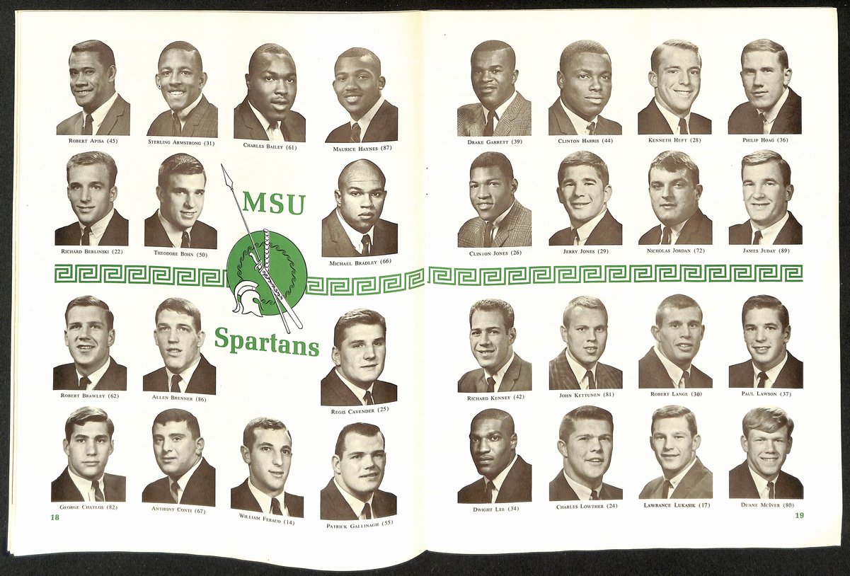 1966 Michigan State vs Notre Dame College Football Game Program 194557