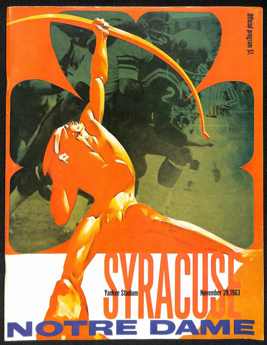 1963 Syracuse vs Notre Dame College Football Game Program  194559