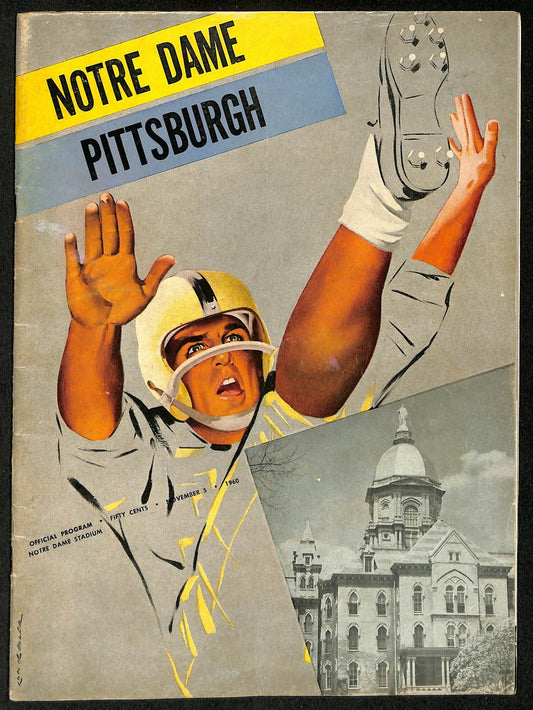 1960 Pittsburgh vs Notre Dame College Football Game Program  194563