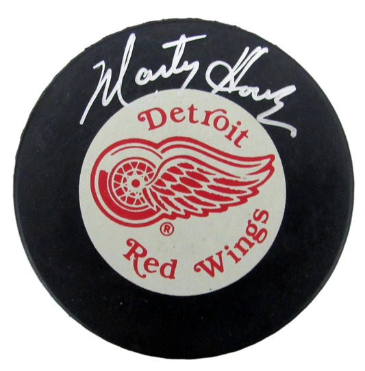 Marty Howe Signed/Autographed Detroit Red Wings Game Hockey Puck JSA 197329