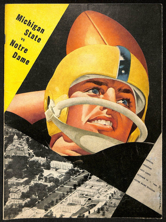 1960 Michigan State vs Notre Dame College Football Game Program  194572