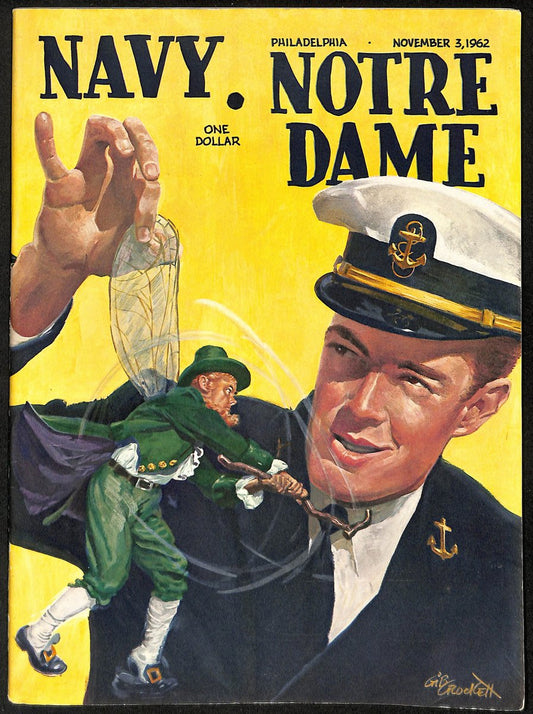 1962 Navy Midshipmen vs Notre Dame College Football Game Program 194574