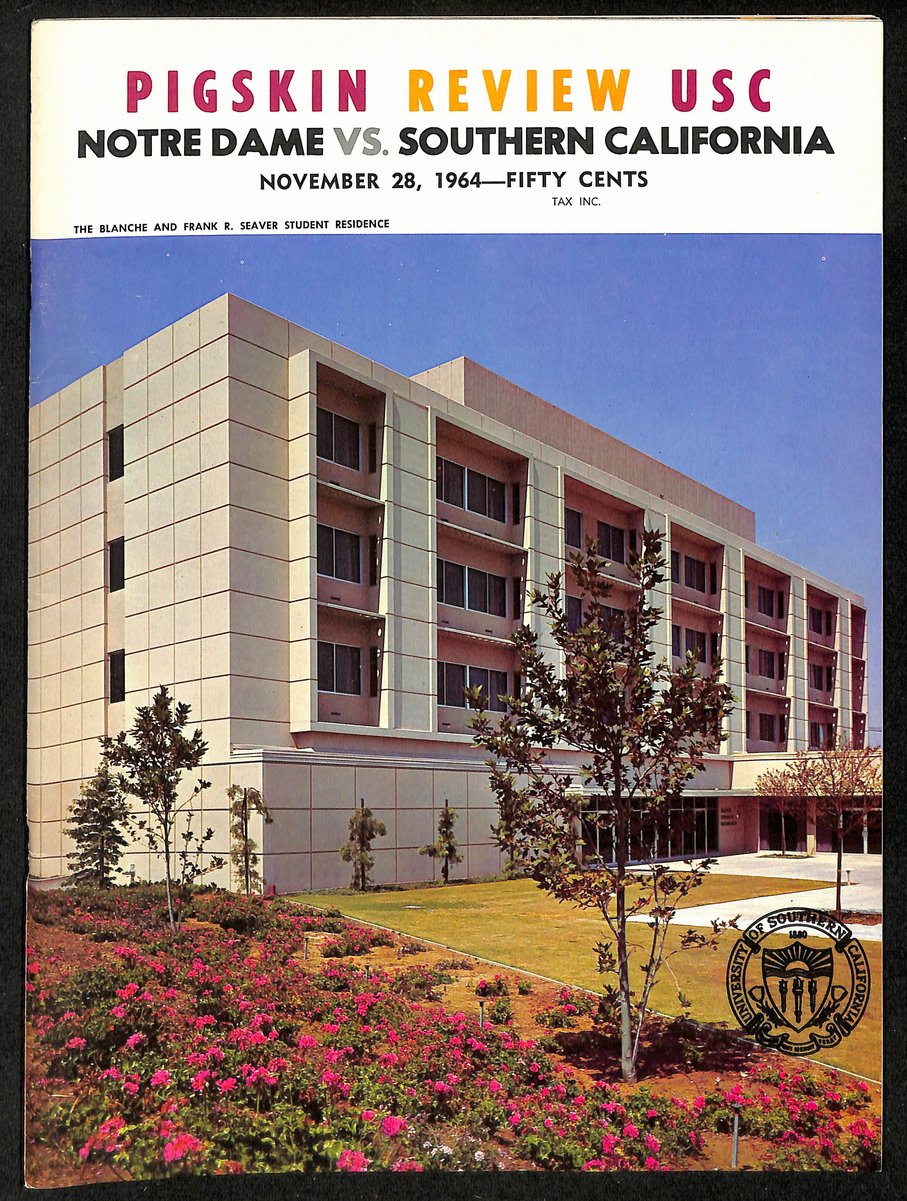 1964 Notre Dame @ USC College Football Game Program 196686