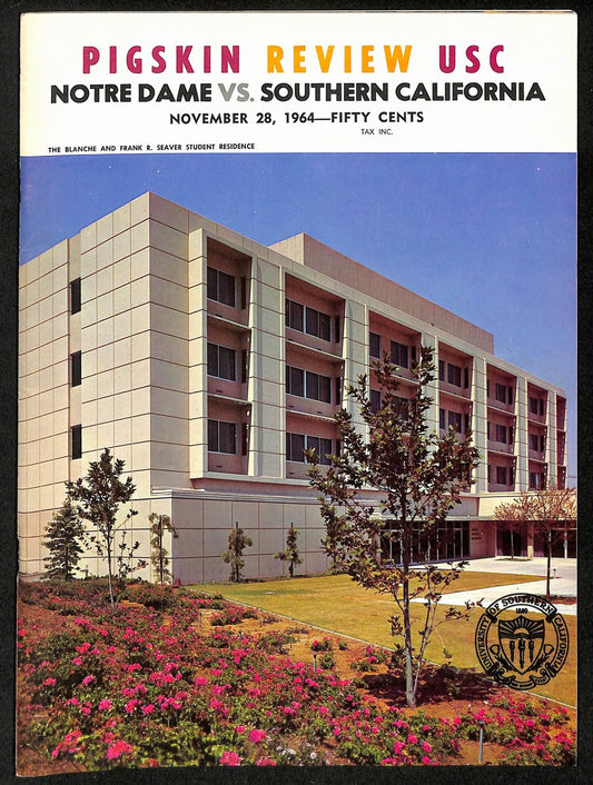 1964 Notre Dame @ USC College Football Game Program 196686