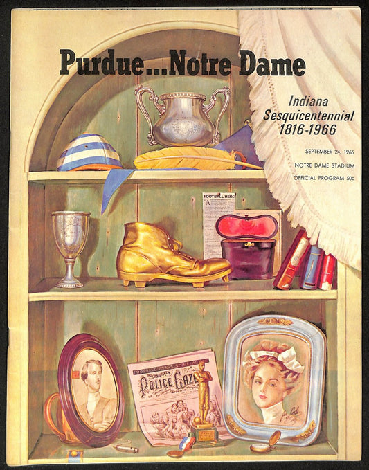 1966 Purdue vs Notre Dame College Football Game Program 196691