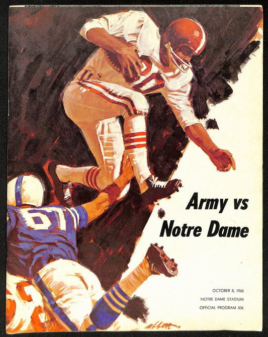 1966 Army  vs Notre Dame College Football Game Program 196692