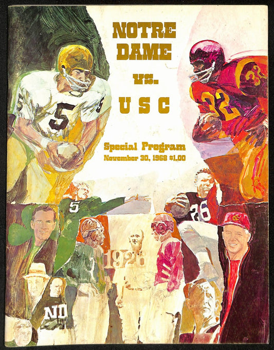 1968 USC vs Notre Dame College Football Game Program OJ Simpson Cover 196695