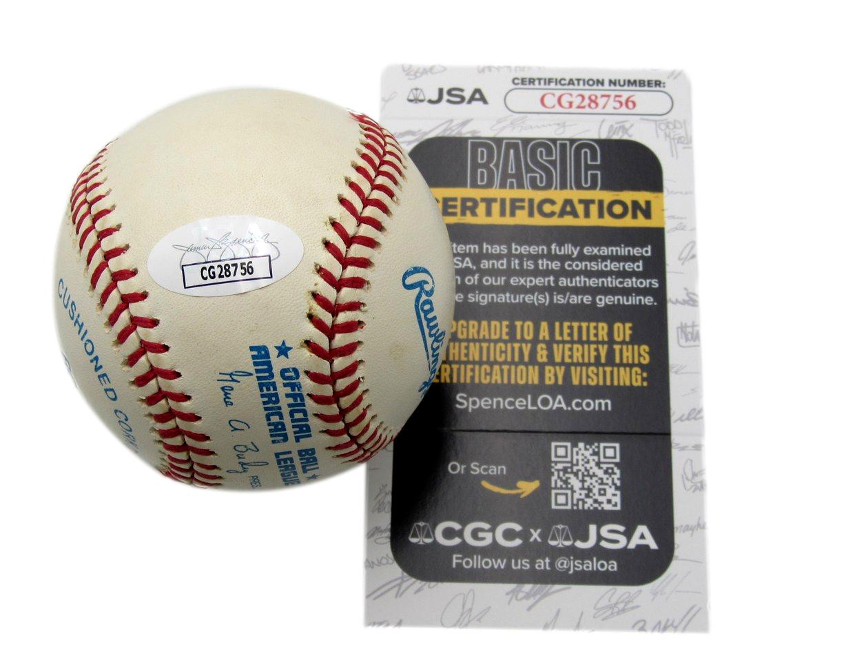 Reggie Jackson/Whitey Ford Dual-Signed OAL Baseball NY Yankees JSA 197364