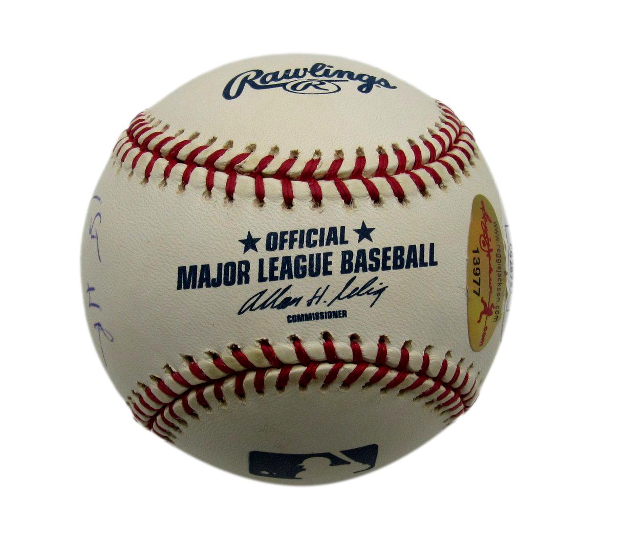 Reggie Jackson HOF Signed/Inscribed OML Baseball New York Yankees JSA 197370