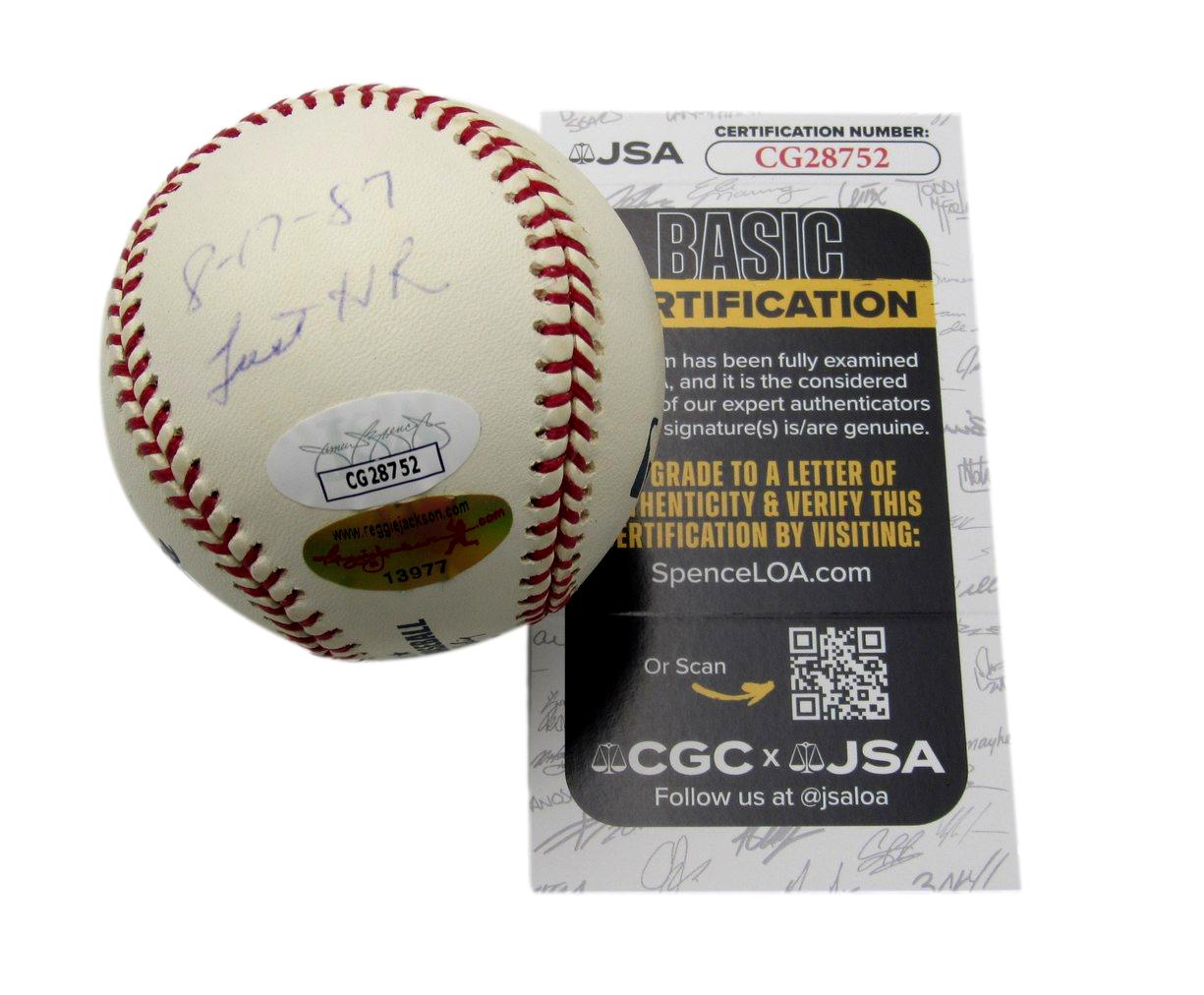 Reggie Jackson HOF Signed/Inscribed OML Baseball New York Yankees JSA 197370