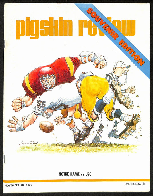 1970 Notre Dame @ USC Pigskin Preview College Football Game Program 196700