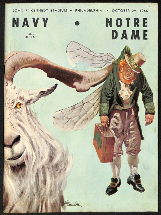 1966 Army vs Notre Dame College Football Game Program @JFK Stadium  196701