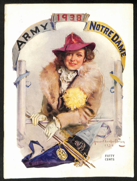 1938 Army vs Notre Dame Vintage College Football Game Program 195837