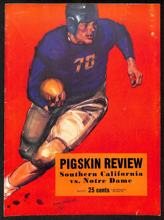1938 Notre Dame @ USC Vintage College Football Game Program 195844