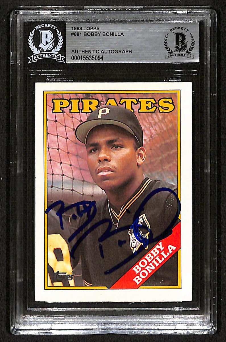1988 Topps Bobby Bonilla Signed/Autographed Card #681 Pirates BAS/Beckett 197115