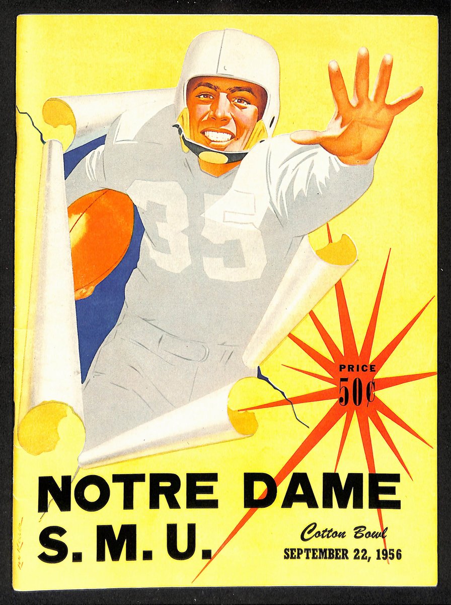 1956 SMU vs Notre Dame  Vintage College Football Game Program 196462