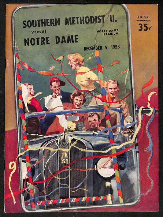 1953 SMU vs. Notre Dame  Vintage College Football Game Program 196466