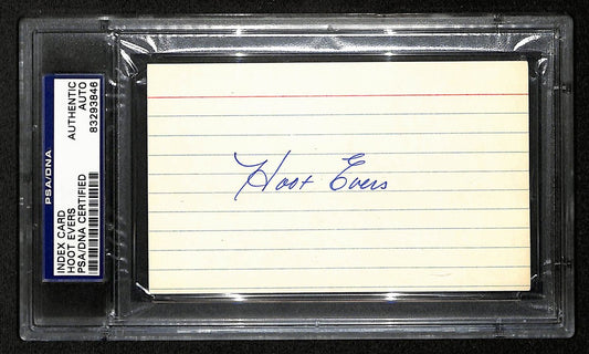 Hoot Evers Signed/Autographed 3x5 Index Card Detroit Tigers PSA/DNA 195973