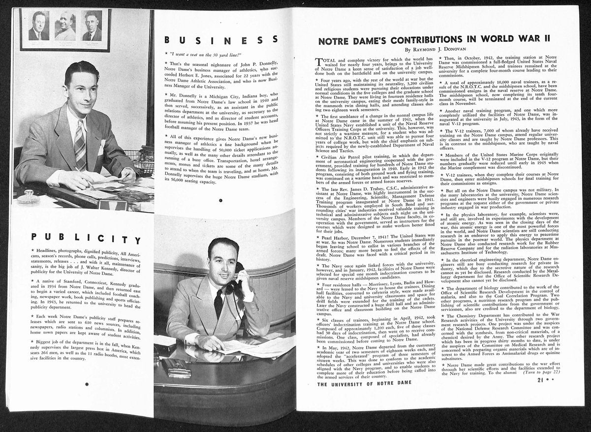 1945 Illinois vs Notre Dame Rare Vintage College Football Game Program 194580