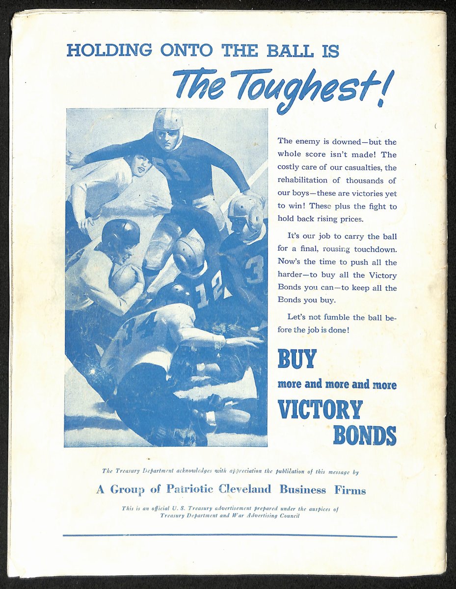 1945 Navy vs Notre Dame Rare Vintage College Football Game Program 194581