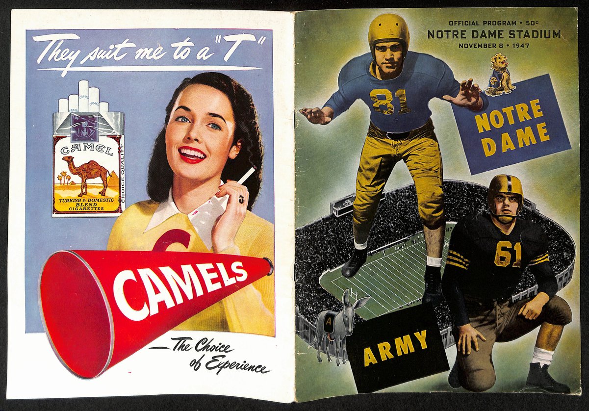 1947 Army vs Notre Dame Vintage College Football Game Program 194592