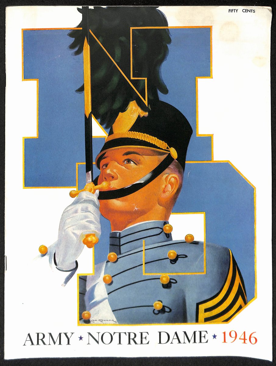 1946 Army vs Notre Dame Vintage College Football Game Program 194598