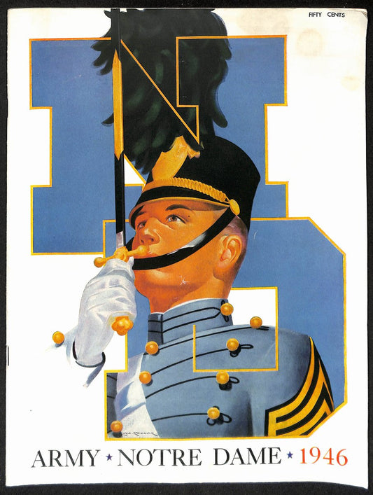 1946 Army vs Notre Dame Vintage College Football Game Program 194598